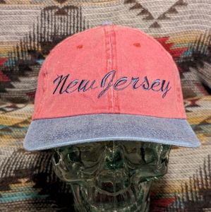 90s two-tone stone-washed New Jersey embroidered strapback
